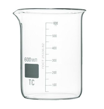 Низкий мерный стакан 600 мл